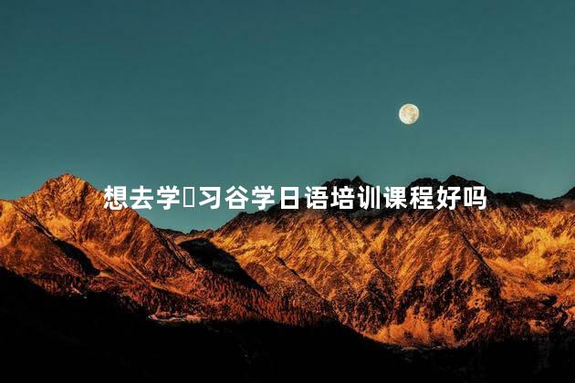 想去学‎习谷学日语培训课程好吗