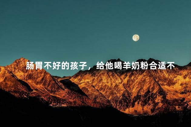 肠胃不好的孩子，给他喝羊奶粉合适不