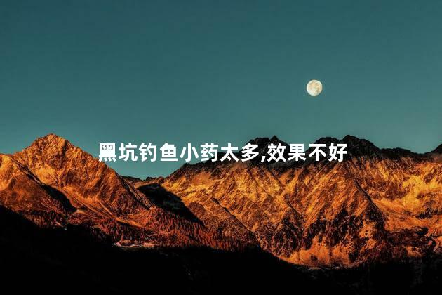 黑坑钓鱼小药太多效果不好